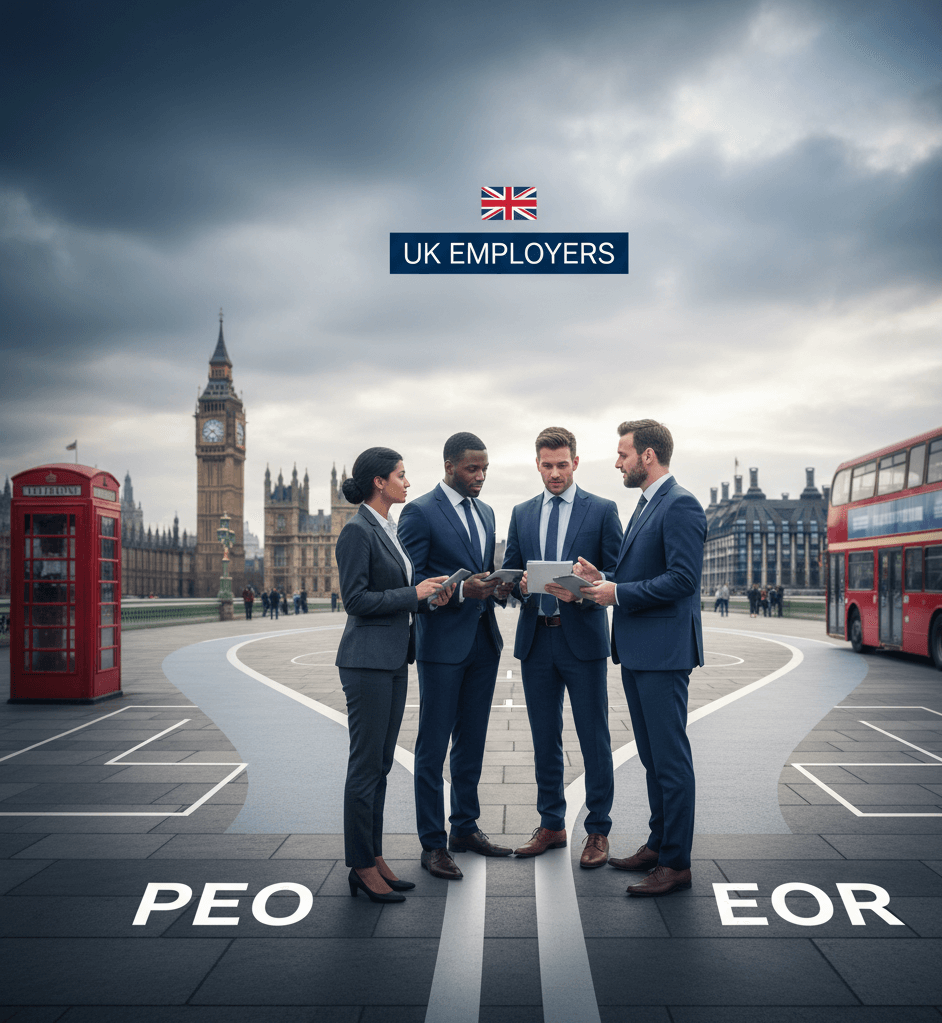 Compare PEO and EOR for UK employers. Discover key differences, benefits, and the best choice for HR, payroll, and hiring.